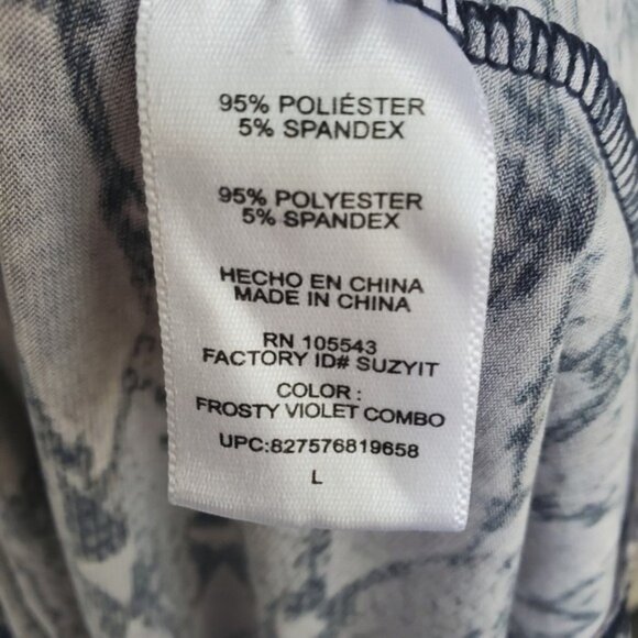 Wrap Top Slinky Snakeskin Long Sleeve Layer Chic - Picture 12 of 15